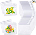Nuanchu 24 Pieces Pill Pouches Bags Set Reusable Zippered Pill Baggies Clear Plastic Self Sealing Travel Medicine Organizer Storage with Slide Lock for Medicine and Small Items