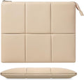 Moko 12.9 Inch Tablet Sleeve Case, Puffy Tablet Bag Fit with iPad Pro 6th/5th/4th 12.9 inch, Surface Pro 9/8 13", New Galaxy Tab S9+/S8+ 12.4, Built-in Elastic Band, PU Leather Carrying Case, Sand