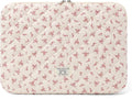 Puffy Laptop Sleeve 13-15.6 Inch Cute Quilted Laptop Protective Case Padded Floral Computer Sleeve for MacBook (A-Pink, 13 Inch)