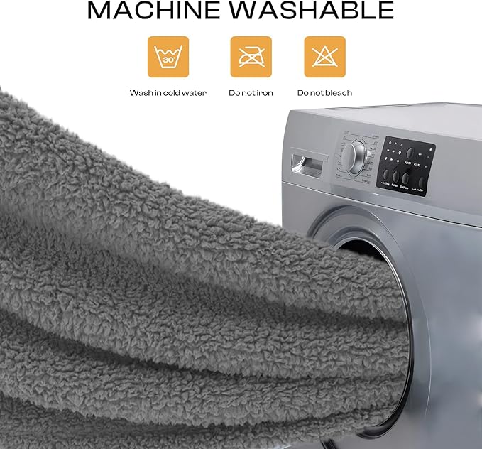Luciphia Premium Fleece Dog Puppy Blanket Soft Pet Sherpa Calming Cat Blanket Throw for Small Medium Dog Cat(Grey,30x20 inches)