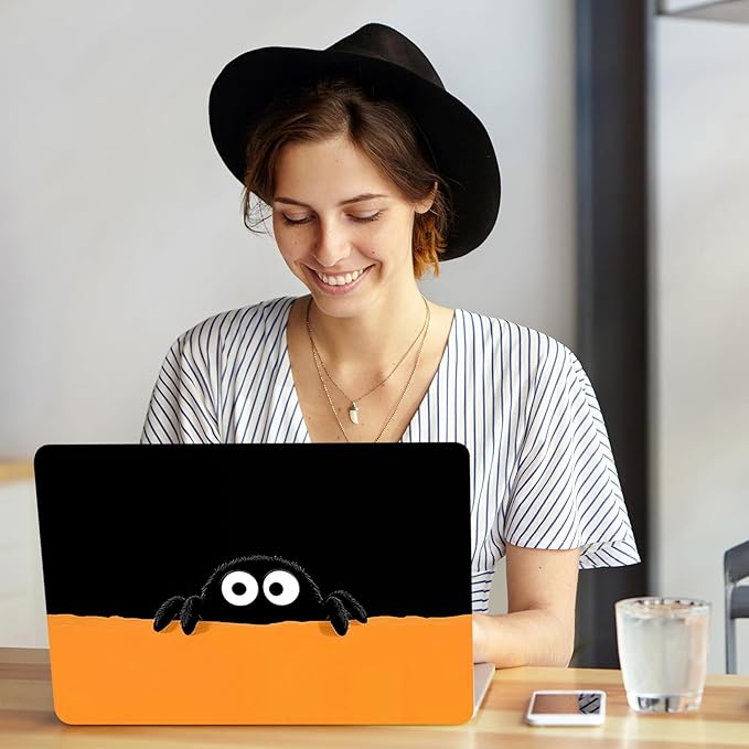 BYCeKe Cute Animal Print Case for MacBook Air 13.6 inch 2022-2025 M4 A3240 M3 A3113 M2 A2681,for Mac Air13 M4 Pattern Plastic Clear Hard Shell&Keyboard Cover for MacBook Air13.6 Case,Abstract Spider