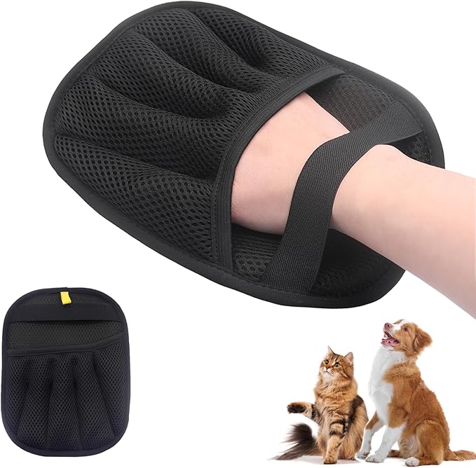 Kemodia 2 PCS Pet Hair Removal Glove, Reusable Electrostatic Cats & Dogs Hair Removal Tool for Couch, Furniture, Carpet, Car Seat, Clothes