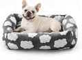 JOEJOY Small Dog Bed for Small Dogs, Rectangle Washable Orthopedic Dog Bed with Removable Zipper Cover, Cute Soft Calming Puppy Pet Bed with Jacquard Shaggy Plush & Non Skid Bottom