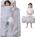 Lasoftan Toddler Nap Mat with Pillow and Blanket, Extra Large Rolled Napping Mats,Slumber Bags for Boys Girls,Kids Sleeping Bag for Daycare, Preschool Travel Camping