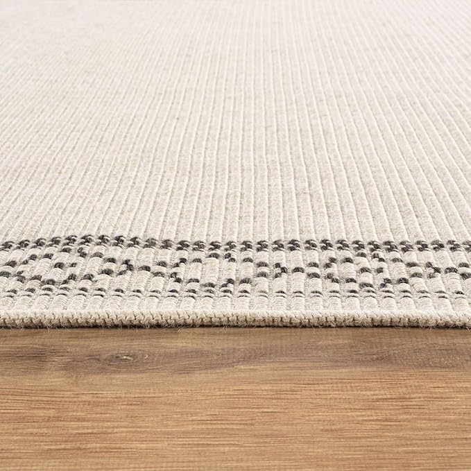 Easy Jute Rugs 2x7 Frame Bone Color Living Room Indoor Outdoor Runner Rug for Patio and Kitchen Rug High Traffic Washable Easy to Clean Solid Boho Woven Design Carpet (2 x 7)