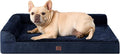 EHEYCIGA Orthopedic Dog Bed Medium Size Dogs, Memory Foam Dog Bed with Washable Removable Cover, Waterproof Pet Sofa Couch for Crate with Nonskid Bottom, 30x20x6, Navy Blue