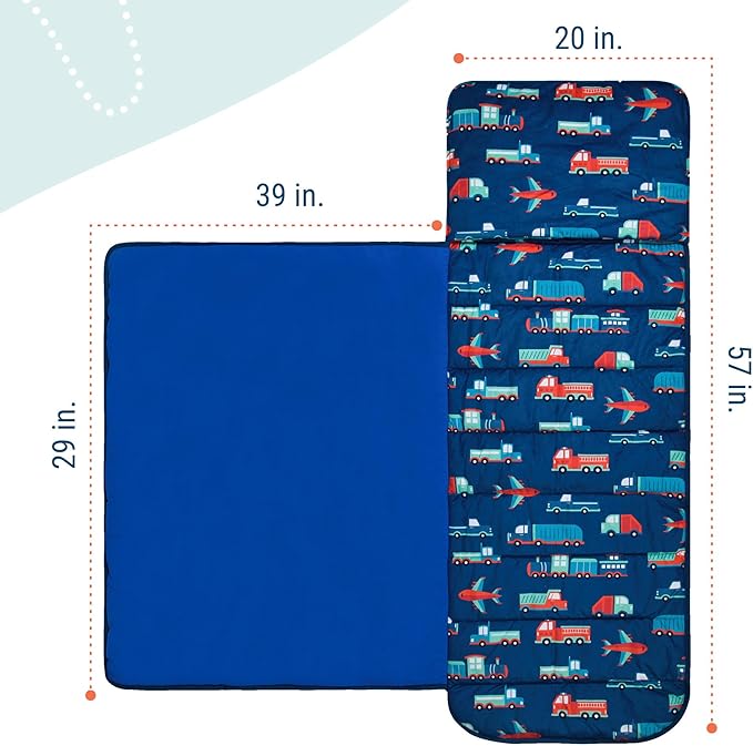 Wildkin Kids Plush Nap Mat – Soft, Cozy, Convenient for Daycare & Preschool