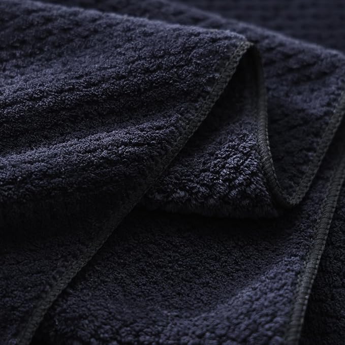 Akzpe 40x80 Inches Bath Sheets Towels for Adults Oversized Bath Towels Extra Large Luxury Super Soft Absorbent Quick Dry Microfiber (Black,6PCS)
