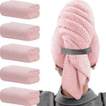Wuwahold Microfiber Hair Towels, Waffle Hair Towel Set, Super Soft Highly Absorbent, Sturdy Quick Drying Turbans for Long, Thick, Curly Hair (5 Pack, 40" x 20")