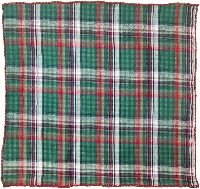 Pemilosci Double Layers Two Tones Dog Cotton Square Bandana Bibs Scarf Kerchief for Small Medium Dogs Boy or Girl - DCB20 G&R
