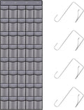 Teikou 40 Mesh Pocket Over the Door Shoe Organizer,Hanging Shoe Rack for Closet Storage Holder for Dorm Room College Classroom Storag(Grey)