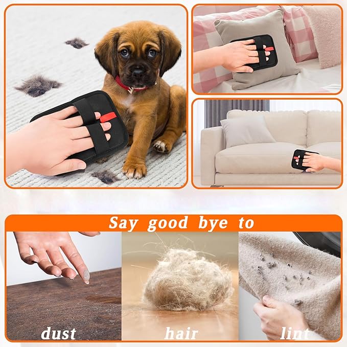 Pet Hair Removal Gloves,electrostatic Combing Gloves Tools,Suitable for Cats and Dogs, for Removing Hair from Furniture, Pets, car Seats, Clothes and Sofas