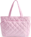 Uselike Tote Bag for Women, Lightweight Puffer Tote Work Bags with Compartments for Travel, Quilted Shoulder Bag with Zipper