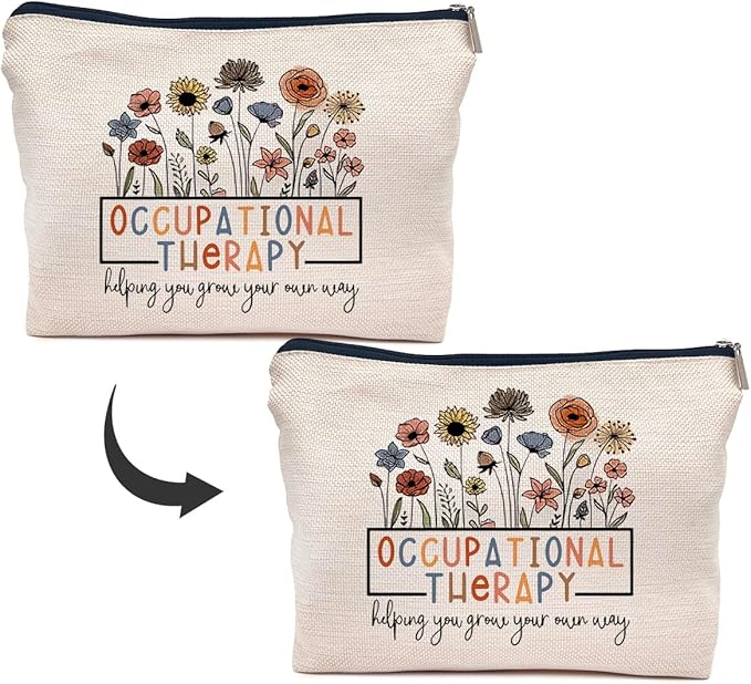 IWXYI Occupational Therapy Gifts,OT Gifts,Occupational Therapy Therapist Ot Women's Makeup Make Up Bag Zipper Pouch Travel Toiletry Gifts For Occupational Therapist Women