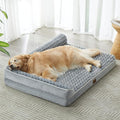 BFPETHOME Orthopedic Dog Bed for Extra Large Dogs-Big Waterproof Sofa Dog Bed with Removable Washable Cover, Large Pet Bed with Waterproof Lining and Nonskid Bottom,Pet Bed for Large Dogs, Grey