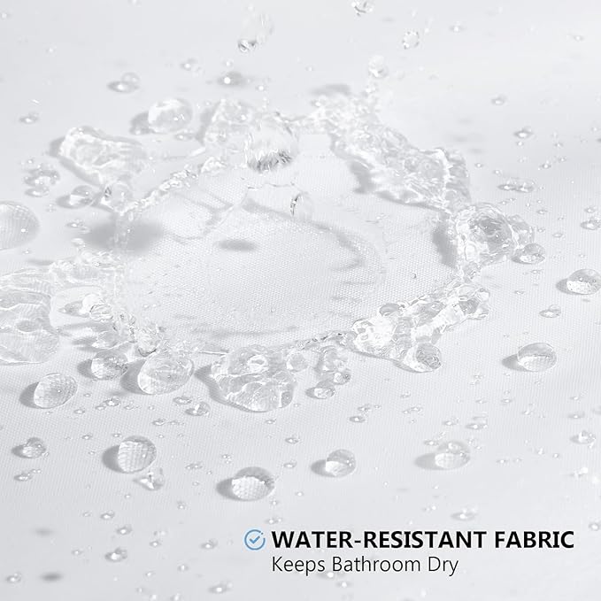 ROLIZOE Waterproof Fabric Shower Curtain Liner with 3 Magnets – Standard 72" x 72" – Soft, Durable & Machine Washable, Hotel-Grade Quality, Ultimate Water Protection