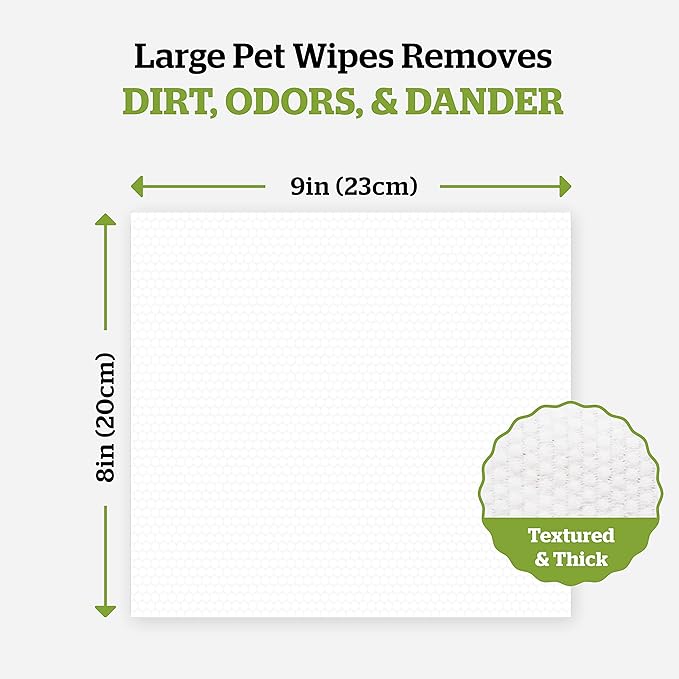 Pogi’s Dog Wipes Travel Packs – Hypoallergenic Pet Wipes for Paws, Body & Butt – Cleaning & Hydrating, Green Tea Scent, 120-Count