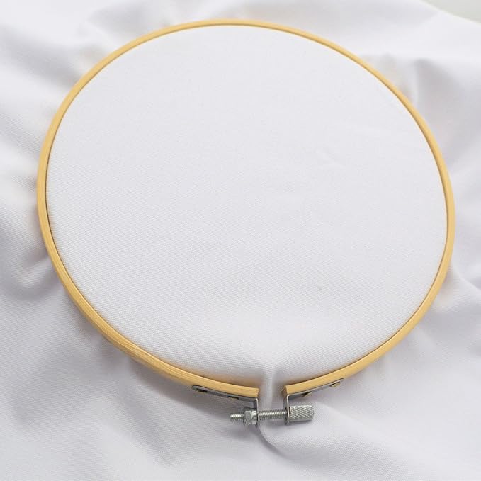 iNee 100% Cotton Fabric for Embroidery, Embroidery Fabric Cotton, 20 by 60-Inch, White
