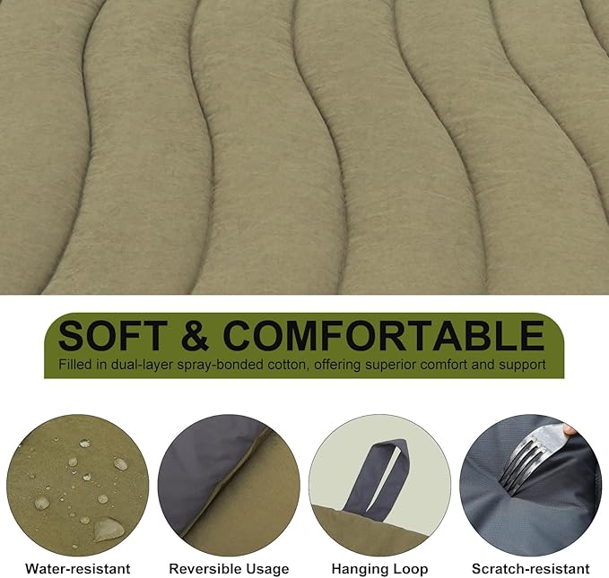 BINGPET Outdoor Travel Dog Bed for Large/Medium Dogs,Portable Waterproof Camping Mat with Carry Bag,Foldable Outside Bed,Machine Washable Indoor Pet Mat for Small,Medium and Large Dogs 35"x51"