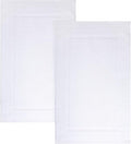 ELITE Emporium Home Collection 2-Piece Cotton Bathroom Mat Set, 21" x 34" - 100% Cotton, Absorbent, Quick-Dry, Bath Towel Mats for Floor, White [Not a Bathroom Rug]