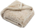 Wowchine Waterproof Cream Calming Dog Blanket Beige Fluffy Long Faux Fur Pet Throw Blankets for Cats Puppy Couch Sofa Covers Washable Love Bed Cover(Beige,M-57x40in)