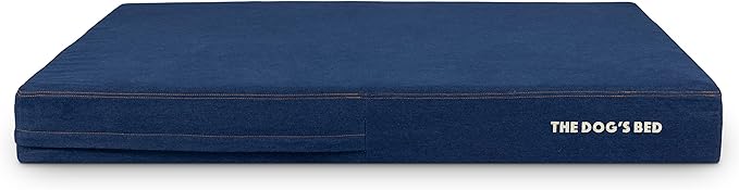 The Dog’s Bed Orthopedic Memory Foam Dog Bed, XXL Blue Denim Pain Relief for Arthritis, Hip & Elbow Dysplasia, Post Surgery, Lameness Supportive, Calming, Waterproof Washable Cover Veterinary Approved
