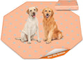 PJYuCien Washable Pee Pads for Dogs 1 Pack, 67" x 26" Octagonal Non-Slip and Leak-Proof Pee Mat, Puppy Training Pads for Whelping, Playpen, Crate, Bed （24/30/36/42'' 8 Panels Pen）