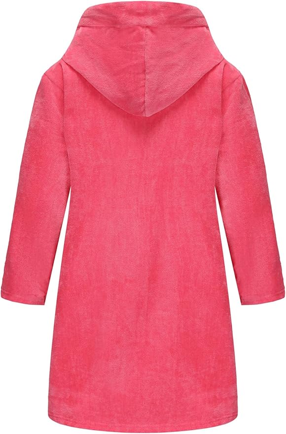 Fraprasty Boys Girls Hooded Robe Soft Touch Robe Kids Terry Cloth Cotton Spa Bathrobe Sleepwear 2-14 Years