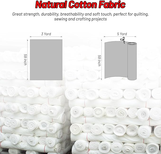 Cotton Fabric Natural Cotton Poplin Fabric by The Yard 100% Cotton, 59 Inches Wide Soft Embroidery Fabric Material for Quilting, Sewing, Crafts, Binding, Backing and Lining (Teal, 5 Yard)