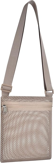 USPECLARE Heavy Duty Semi-Transparent Mesh Purse See Through Mesh Crossbody Bag