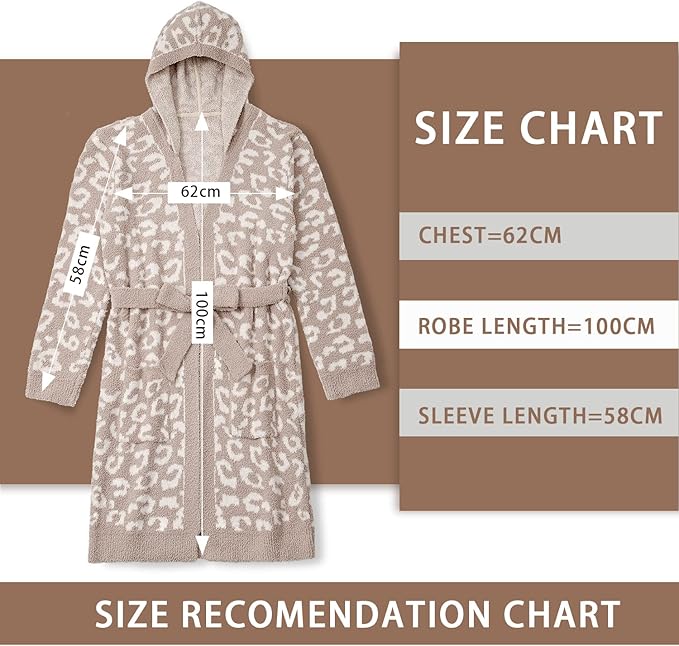 DOOWELL Women's Knit Lightweight Absorbent Robes, Soft Spa Bathrobe Loungewear with Pockets