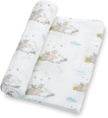 LollyBanks 100% Cotton Soft Muslin Swaddle Blankets, Rabbit Theme, 47 x 47 Inches, Unisex, Somebunny Loves You