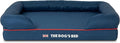 The Dog's Bed Replacement Outer Cover for The Dog's Bed Orthopedic Memory Foam Dog Bed. Washable Oxford Fabric, Medium (Blue with Red Piping UK Embroidery Flag) Veterinary Approved