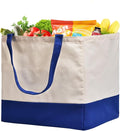 CNaiyunpin Canvas Reusable Grocery Bags Heavy Duty, 8.3 gal Foldable Large Tote Bag with Handles, Holds 60 lbs Canvas Shopping Bags, 1 Pack