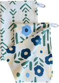 Desert Aqua 2 Pack Double Sided || Not Your Ordinary Kitchen Towels || Dish Towels ||Quick Dry || Waffle Weave Microfiber || Highly Absorbent || Hanging Hook (Blue Green Arrow)