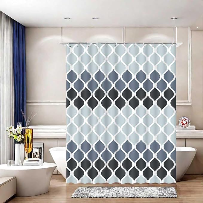 Textured Clarisse Shower Curtain Creative Home Ideas Modern Bathroom Shower Curtains Waterproof Fabric Machine Washable Shower Curtain 60 x 72 Inches