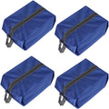Bellcon Washable Shoe Bags for Travel, 4 Pack Blue, Nylon and Oxford Fabric, Zipper Closure