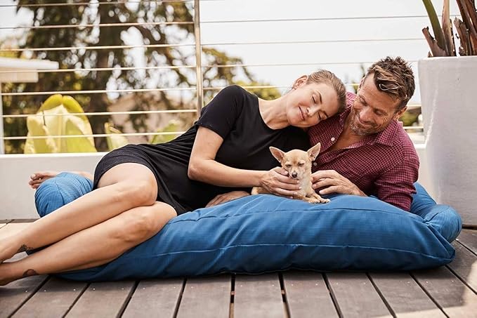 K9 Ballistics Tough Bolster Nesting Pillow Sofa Dog Bed with Removable Washable Cover - Durable, Water Resistant with Nonskid Bottom - X-Large, Titanium Premium Finish