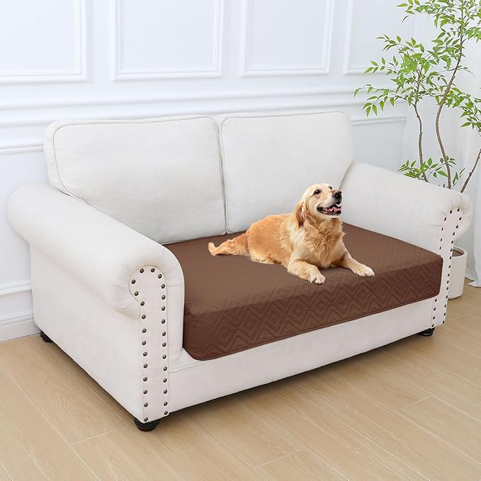 hyha Waterproof Dog Blanket, Soft Dog Bed Cover Pet Blankets, Waterproof Sofa Couch Cover for Dogs Washable, Reversible Pet Couch Covers for Sofa Furniture (30x53 Inch, Brown/Beige)