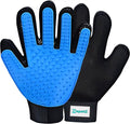 ZepetZ (Left Hand) Pet Hair Remover Glove – Blue, Reusable Grooming Glove for Dogs, Cats & Horses, Gentle Deshedding, Bathing & Massaging, Anti-Shedding Tool for Pet Hair Removal (Left Hand only)