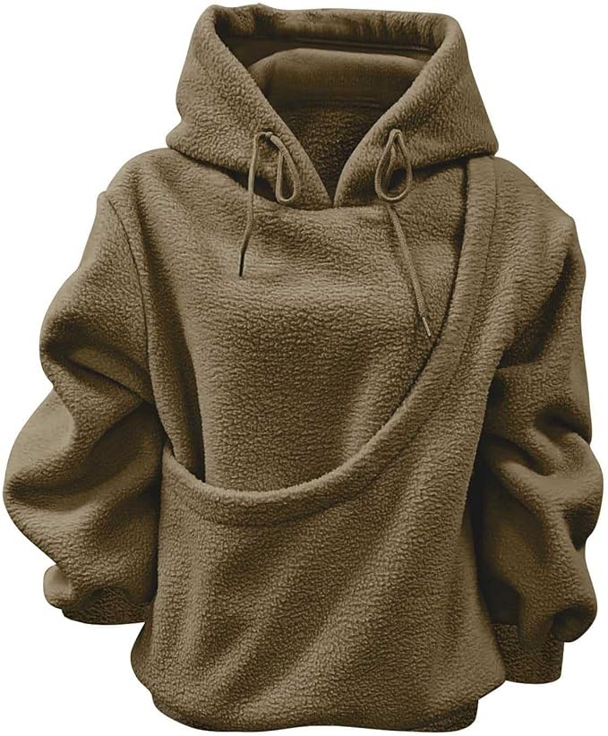 LBECLEY Hoodie with Dog Pouch Oversized Pet Hoodies Carrier Large Pocket Hooded Sweatshirt for Puppy Kitten Dogs Holder