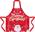 Sylfairy Aprons for Kids Girls Rainbow Unicorn Apron Children Kitchen Chef Aprons Smock (Santa Claus, Small,3-5Years)