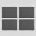 Peace Sleep Bedding Luxury Cotton Bath Mats Set of 4 – 20x32 Inches – 100% Ring-Spun Cotton, 650 GSM – Soft, Absorbent & Quick-Dry – Spa & Hotel Quality – Machine Washable – Dark Grey