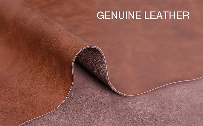 NANRUIL for Microsoft Surface Pro X and Pro X Plus 13 inch Case 2019/2020/2021/2024 Genuine Leather Cover Protective Shell Compatible with Type Cover Keyboard and Pencil Holder.Brown