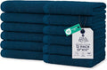 DAN RIVER 12 Pack Wash Cloths for Showering [12x12] - 100% Cotton Washcloths Premium Quality Flannel Face Cloths for Bathroom, Highly Absorbent and Soft Feel Wash Clothes, Opal Blue