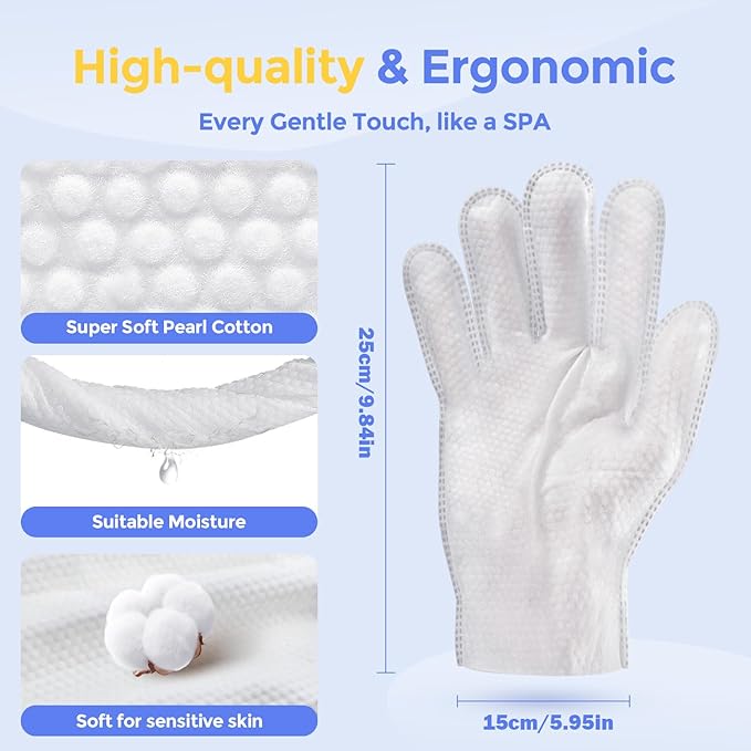 PUPMATE Pet Cleaning Glove Wipes for Dogs & Cats, Hypoallergenic Deodorizing Disposable No-Rinse Grooming Wipes, Extra Thick Bathing Wipes,Perfect for Pet Dry Cleaning,Daily Care and Travel,6 pcs