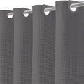 Inhousolu No Hook Waffle Weave Shower Curtain with Removable Snap in Fabric Liner Set for Bathroom, 230 GSM Heavy Duty Weighted Hem, Water Repellent Washable Bath Curtains, 72 x 72 Inch, Graphite Grey