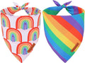 ADOGGYGO Rainbow Dog Bandana, Multi Size Offered, Rainbow Bandanas for Large and Extra Large Dogs Pets (X-Large)