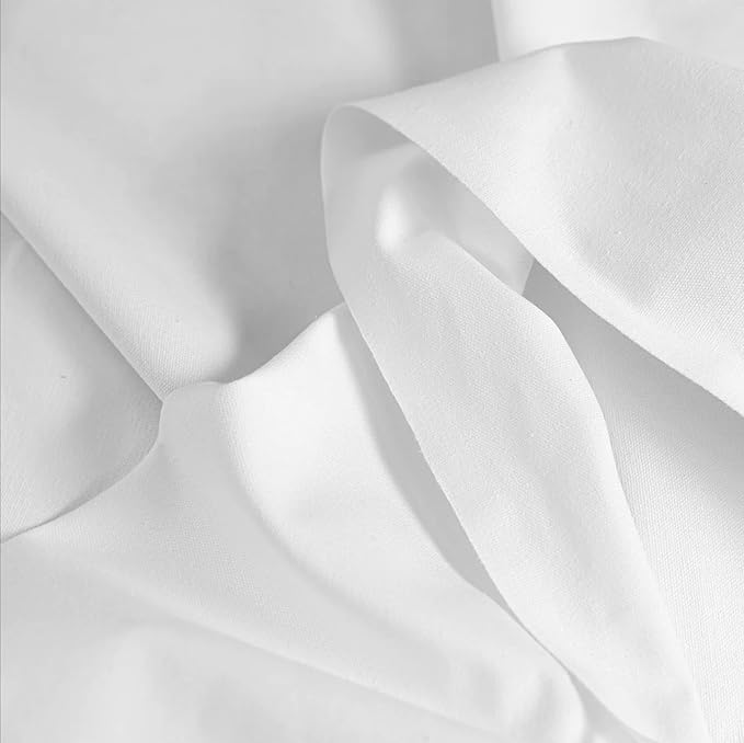AK TRADING CO. Premium 7oz White Cotton Duck Canvas Fabric | 60'' Wide | Arts & Crafts, Upholstery, Home Projects - Lightweight & Durable - Perfect for Crafts, Apparel, and Décor - 20 Yards