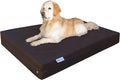 Dogbed4less Orthopedic Dog Bed with Memory Foam for Pet, Waterproof Liner with Durable Nylon Blue or Brown External Cover, 7 Sizes. (Ballistic in Brown, Extra Extra Large 55" Length X 37" Width)